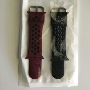 NWT Silicone Watch Band Sz 38 Small, 2 Pack